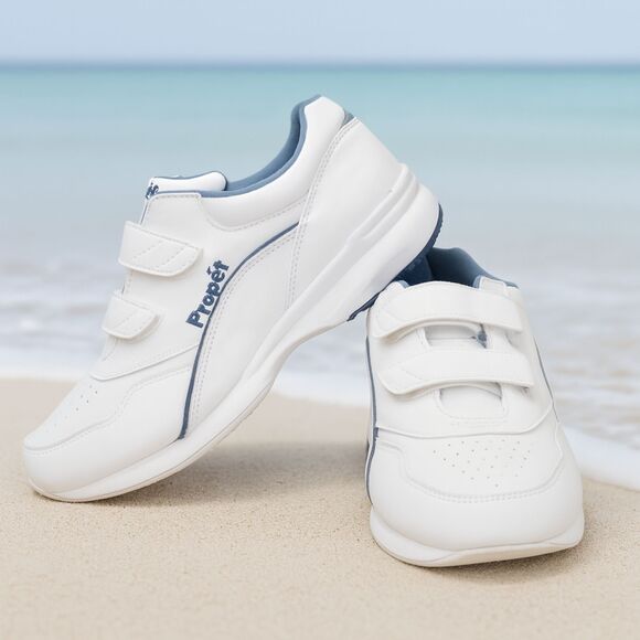 Propet Tour Walker Orthopedic Comfort Support White Sneakers Diabetic Sz 9.5 X2E - Picture 1 of 8